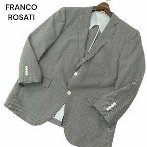 FRANCO ROSATI フランコロサッティ 春夏 背抜き 麻 リネン混★ JUAN.D.CASANOVAS生地 ジャケット Sz.108KB5　メンズ グレー　A4T03492_4#O