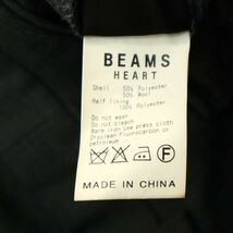 BEAMS HEART ビームス ハート 通年 ウインドウペン チェック★ スラックス パンツ Sz.50　メンズ グレー 大きいサイズ　A4B01789_4#R_画像9