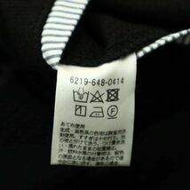 A DAY IN THE LIFE ユナイテッドアローズ 麻 リネン混★ ストライプ使い クロップド スラックス パンツ Sz.M　メンズ 黒　A4B01905_4#P_画像8