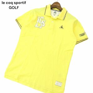 le coq sportif GOLF ルコック スポルティフ ゴルフ 春夏 ロゴ刺繍★ ワッペン 半袖 鹿の子 ポロシャツ Sz.M メンズ A4T03721_4#Aの画像1