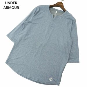 UNDER ARMOUR アンダーアーマー 7分袖 UAリカバリー★ ヘンリー カットソー Tシャツ スリープウェア Sz.XL　メンズ 大きい　A4T03717_4#A