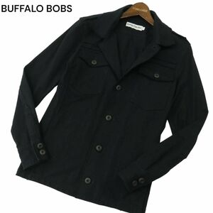 BUFFALO BOBS バッファローボブス 通年 長袖 ミリタリー★ ワーク シャツ ジャケット Sz.1　メンズ ネイビー　A4T03709_4#C