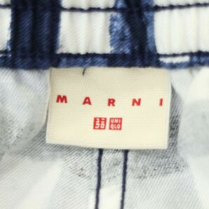 新品 22SS★ UNIQLO × MARNI ユニクロ マルニ ワイドフィット ボクシー チェック ショーツ パンツ Sz.L メンズ 紺 未使用 A4B01997_4#Pの画像6