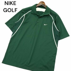 NIKE GOLF Nike Golf весна лето DRI-FIT. пот скорость .* Logo вышивка стежок короткий рукав la gran рубашка-поло Sz.L мужской зеленый цвет A4T04097_4#A