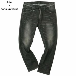 Lee リー × ナノユニバース別注★ LB0116 USED加工 ストレッチ テーパード デニム パンツ ジーンズ Sz.M　メンズ 日本製　A4B02009_4#R