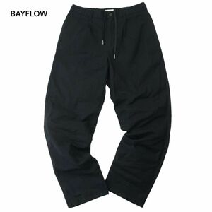 BAYFLOW ベイフロー 通年 ストレッチ★ テーパード イージー スラックス パンツ Sz.2　メンズ ネイビー　A4B02056_4#R