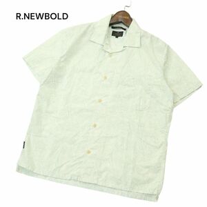 R.NEWBOLD ポールスミス 春夏 リーフ 花 フラワー 総柄★ 半袖 シャツ Sz.L　メンズ　A4T04329_4#A