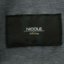 NICOLE Selection ニコル セレクション 春夏★ スリム 7分袖 1B アンコン テーラード ジャケット Sz.46　メンズ　A4T04326_4#M_画像6