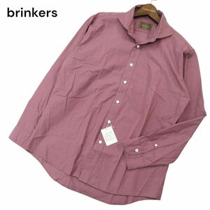 【新品 未使用】 Brinkers ブリンカーズ 通年 長袖 ホリゾンタルカラー シャツ Sz.LL　メンズ ビジカジ 日本製 大きいサイズ　A4T04262_4#C