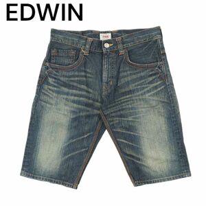 EDWIN エドウィン 4520 春夏 USED加工★ デニム ハーフ ショート パンツ ジーンズ Sz.34　メンズ 大きいサイズ　A4B02081_4#P