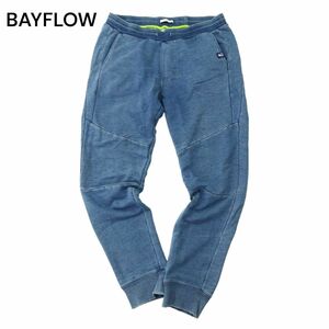 BAYFLOW ベイフロー 通年 USED加工★ 切替 ストレッチ スウェット デニム ジョガー パンツ ジーンズ Sz.2　メンズ　A4B02069_4#R