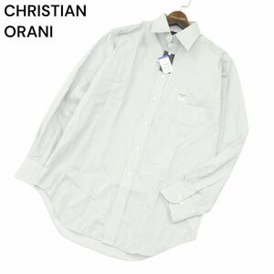 【新品 未使用】 CHRISTIAN ORANI クリスチャンオラーニ 長袖 ストライプ シャツ ワイシャツ Sz.40-86　メンズ ビジカジ　A4T04427_4#C