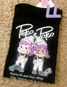 ペコちゃん　ポコちゃん　半袖　tシャツ メンズ　洋服　バックプリント　LL