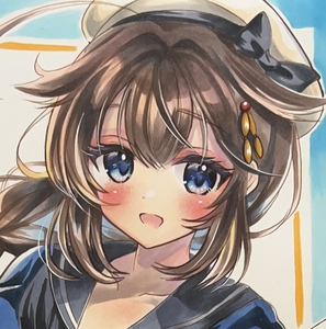 Art hand Auction Hand-drawn illustration Kantai Collection Shigure A4 [Arranged item], comics, anime goods, hand drawn illustration