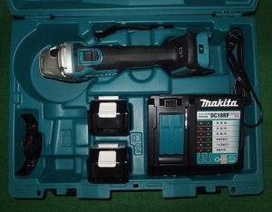 ⑥新品 マキタ GA412DRGX 18V-100mm 無線連動対応充電式ディスクグラインダ ダイヤル変速付 6.0Ahバッテリ2個付セット 新品