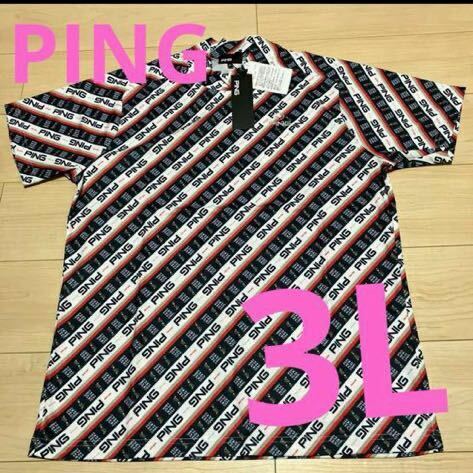 PING ピン ゴルフウェア モックネック シャツ サイズ 3L ポロシャツ