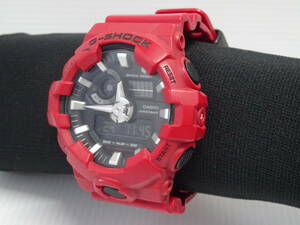 中古 CASIO カシオ G-SHOCK GA-700-4A ブラック レッド Gショック メンズ 腕時計 アナデジ 本体のみ 佐川発送