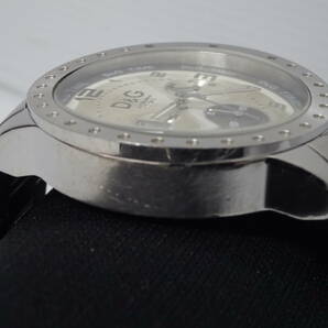 中古 D&G ドルチェ&ガッバーナ TIME メンズ クロノグラフ クオーツ 腕時計 腕周り約20cm 電池切れの画像8