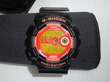 中古 CASIO カシオ G-SHOCK GD-100HC ハイパーカラーズ オレンジ ブラック デジタル メンズ 腕時計 クオーツ ケース付_画像2