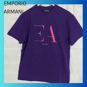 【新品・未開封】EMPORIO ARMANI 半袖Tシャツ　Mサイズ　パープル　カットソー　トップス