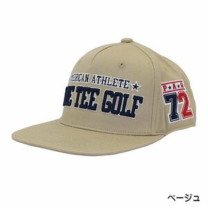 ★③送料無料 ★4.ブルーティーゴルフ 【ベージュ】BTG平つばキャップ【CP-008】BLUE TEE GOLF