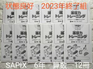 SAPIXサピックス　算数　6年　基礎力トレーニング　αクラス2023年受験終了　状態良好 