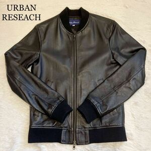 URBAN RESEACH アーバンリサーチ レザージャケット　ブラック　38