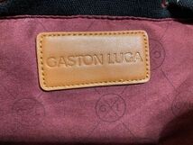 未使用 自宅保管品 GASTON LUGA ガストンルーガ リュック デイパック キャンバス地 ブラック ストックホルム 保存袋 0417_画像10