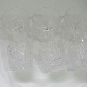 BOHEMIA ボヘミアクリスタル ロックグラス6個セット カットガラス チェコスロバキア製 0331の画像7