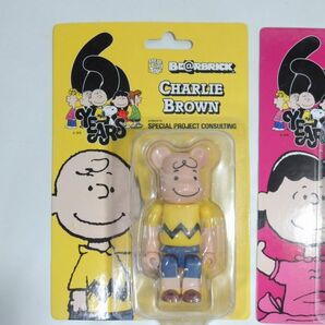 新品 BE@RBRICK ベアブリック PEANUTS ピーナッツ 60周年記念 4体セット CHARLIE BROWN LINUS LUCY PEPPERMINT PATTYの画像2