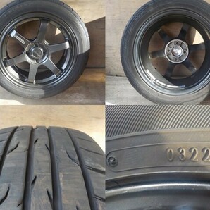 綺麗 軽量 鍛造 RAYS VOLKRACING レイズ ボルクレーシング TE37 SONIC MM 16インチ 7J +35 PCD100 4穴 205/50R16 DUNLOP 2022年 2本のみの画像5