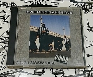 (CD) Evil Mind Gangsta's － All Hell Breakin' Loose / G-rap / G-luv / Gangsta / HipHop / Gラップ / ギャングスタ / ウェッサイ