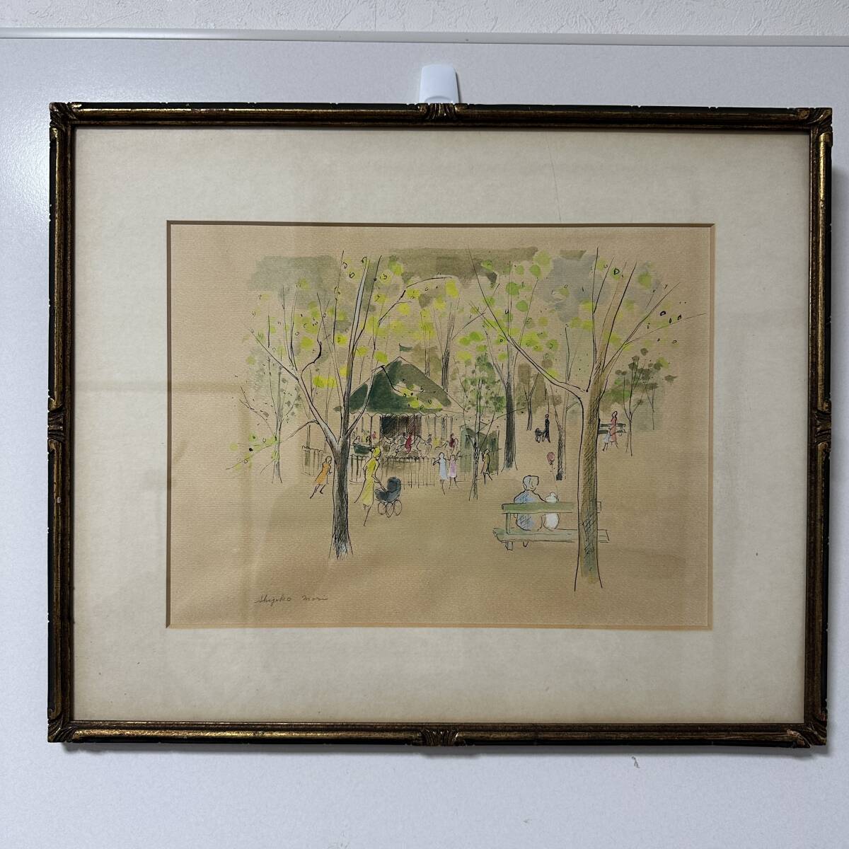 [Authentique] Shigeko Mori Peinture de paysage Aquarelle Taille 35 cm x 26 cm (RA-005), Peinture, aquarelle, Nature, Peinture de paysage