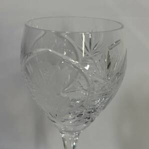 DRESDEN KRISTALL ドレスデンクリスタル グラヴィール花柄カット クリスタル ワイングラス 2客セット ドイツ製 食器 洋食器 (RD-042)の画像3