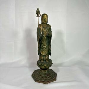 地蔵菩薩 金属工芸 仏像 仏教美術 古美術 仏具 (RJ-080)