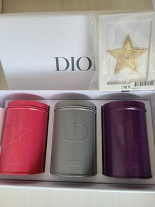 Dior　クリスチャンディオール　キャニスター　缶　3種　セット　スター ピンバッジ 付き　未使用