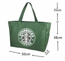 スターバックス　超大容量トートバッグ　ハンドバッグ　スタバ　海外限定　ブラック_画像3