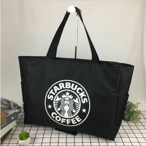 スターバックス　超大容量トートバッグ　ハンドバッグ　スタバ　海外限定　ブラック