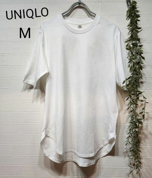 UNIQLO レディース ホワイト 半袖 Tシャツ クルーネック 白 無地 カットソー ユニクロ Mサイズ