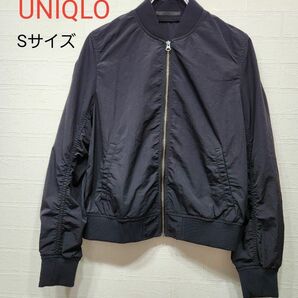 UNIQLO 春アウター ブルゾンSサイズ ブラック ユニクロ 