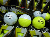 ◆2023年！最新◆SRIXON/スリクソン/日本正規品 NEW Z-STAR DIVIDE/イエロー×ホワイト/1ダース/01・02・03・04◆松山秀樹！_画像3