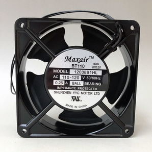 ★新品 ACファン AC100V 120x120x38mm リード線付 BT110(Maxair) 管理番号[F1-1030]★の画像1