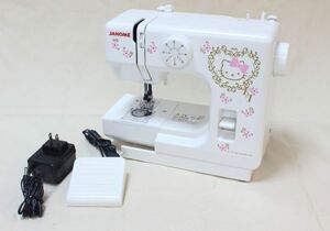 ○ JANOME ジャノメ コンパクトミシン サンリオ ハローキティ KT-35 ○MOF08745　525　HELLO KITTY