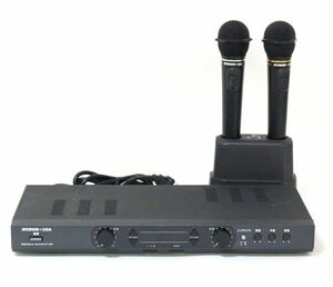 ◇ エクシング JOYSOUND×UGA カラオケ機器 レシーバー WT-8700 マイク WM-870 2本 充電台 MCH-01 セット ◇MHD13694