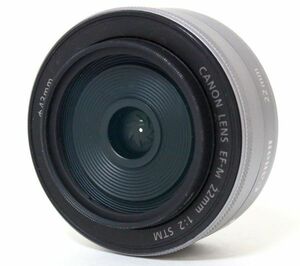 ◇ Canon レンズ EF-M 22mm F2 STM フィルター付き ◇MHD13687　EOS M専用 パンケーキレンズ