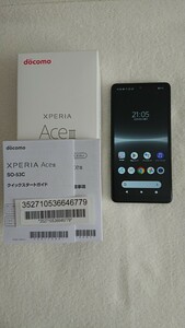 美品ですが、画面に小さい傷。 docomo Xperia aceⅢ so53c SIMロック解除済み