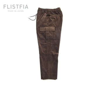 FLISTFIA/フリストフィア/Cargo Trousers/タック入り太畝コーデュロイイージーカーゴトラウザーズ/ワイドテーバード/ゴムウエスト/SIZE 4