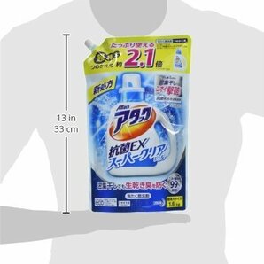 ケース販売 アタック 抗菌EX スーパークリアジェル 洗濯洗剤 液体 詰め替え 大容量 1.6kg×6個の画像8
