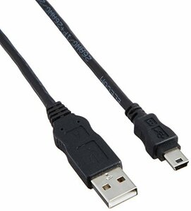 エレコム USBケーブル miniB USB2.0 (USB A オス to miniB オス) RoHS指令準拠 5m ブラ