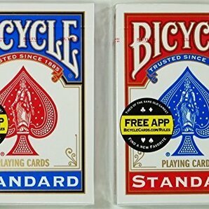 Bicycle マジックに最適 トランプの王様「BICYCLE バイスクル ライダーバック808 ポーカーサイズ」レッド＆ブルーをの画像1